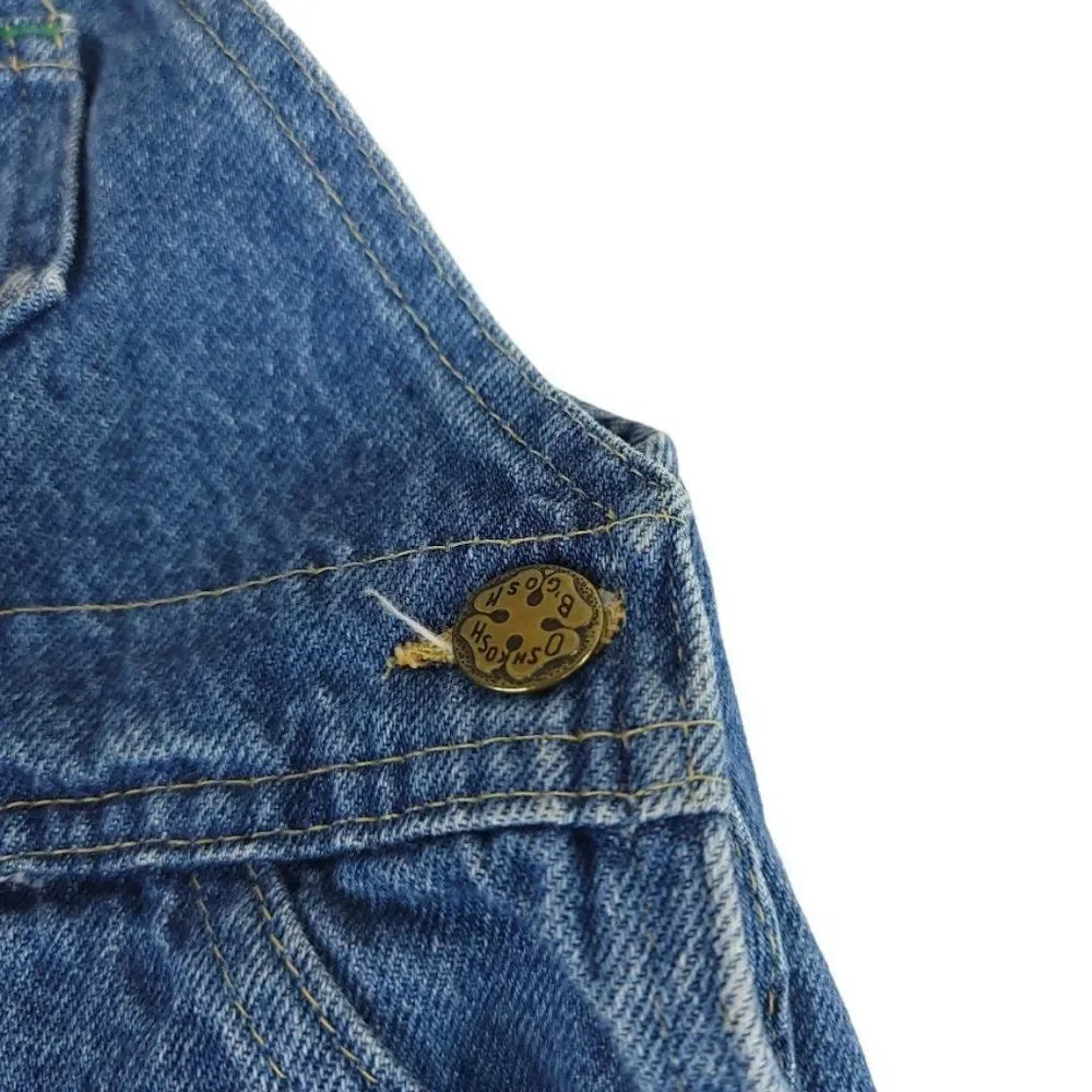 OshKosh Baby B'Gosh Denim Overalls Vintage 80s Carpenter Style Vestbak Size 18M